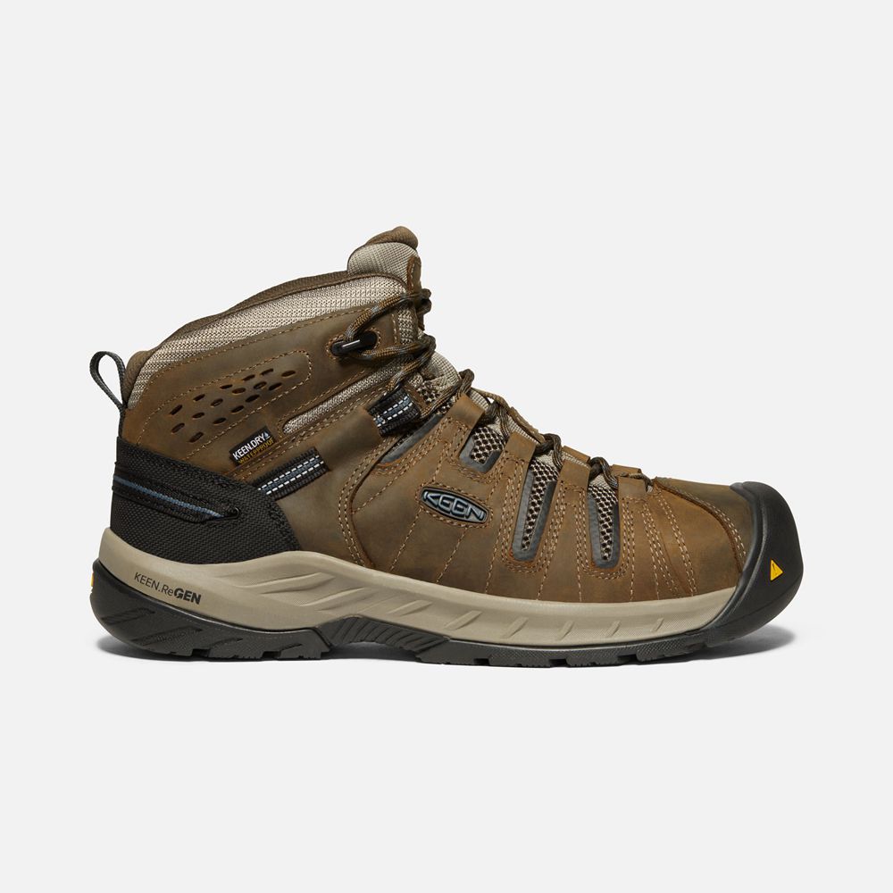 Botte de Travail Keen Homme Marron | Flint Ii Waterproof (Steel Toe) | RXNFY-2970